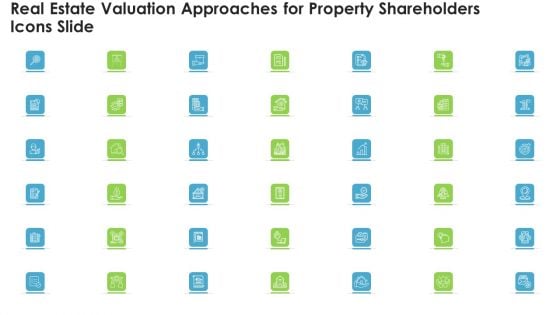 Real Estate Valuation Approaches For Property Shareholders Icons Slide Demonstration PDF