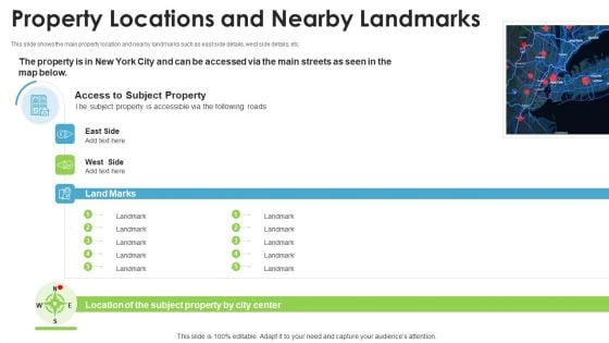 Real Estate Valuation Approaches For Property Shareholders Property Locations And Nearby Landmarks Information PDF