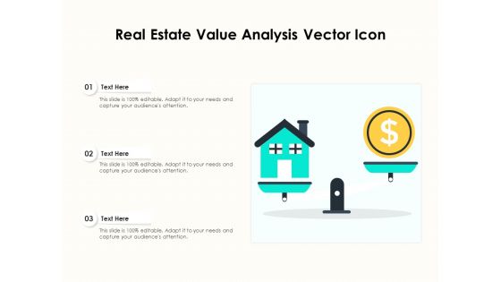 Real Estate Value Analysis Vector Icon Ppt PowerPoint Presentation File Graphics Design PDF