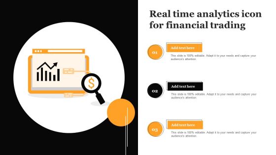 Real Time Analytics Icon For Financial Trading Template PDF