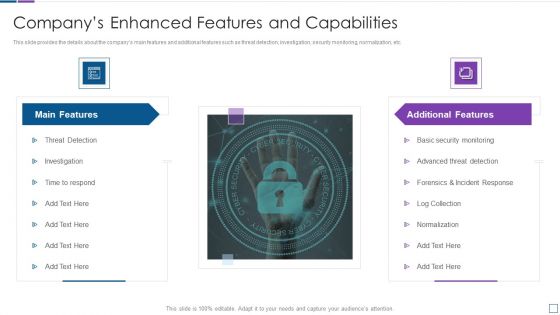 Real Time Assessment Of Security Threats Companys Enhanced Features And Capabilities Introduction PDF