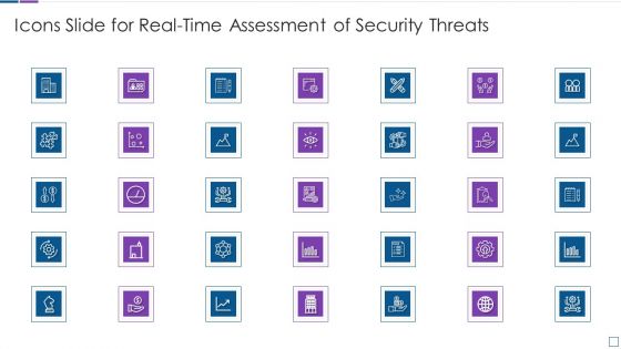 Real Time Assessment Of Security Threats Icons Slide For Real Time Assessment Of Security Threats Sample PDF