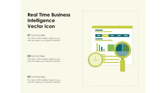 Real Time Business Intelligence Vector Icon Ppt PowerPoint Presentation Gallery Graphics Template PDF