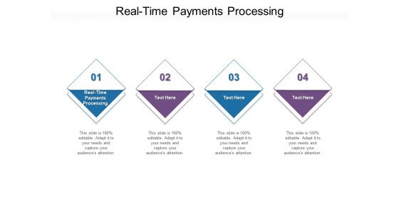 Real Time Payments Processing Ppt PowerPoint Presentation Summary Smartart Cpb Pdf