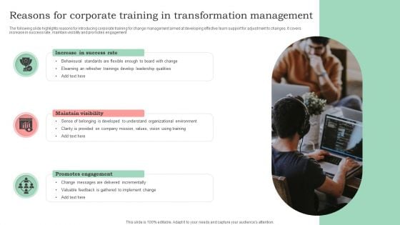 Reasons For Corporate Training In Transformation Management Download PDF