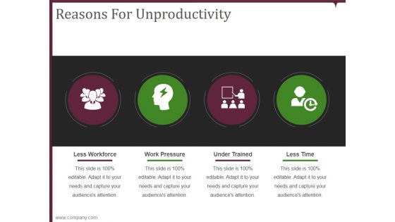 Reasons For Unproductivity Ppt PowerPoint Presentation Images