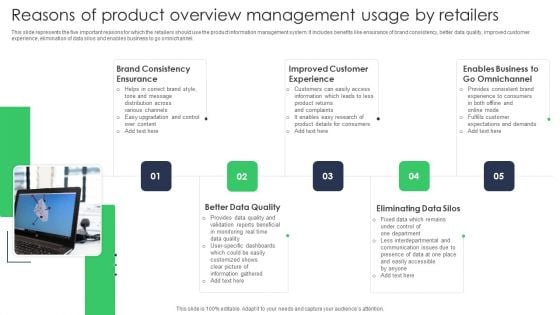 Reasons Of Product Overview Management Usage By Retailers Template PDF