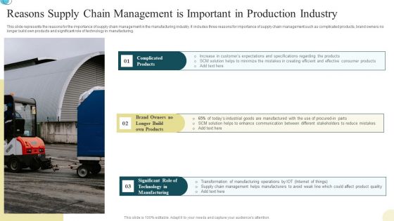 Reasons Supply Chain Management Is Important In Production Industry Sample PDF