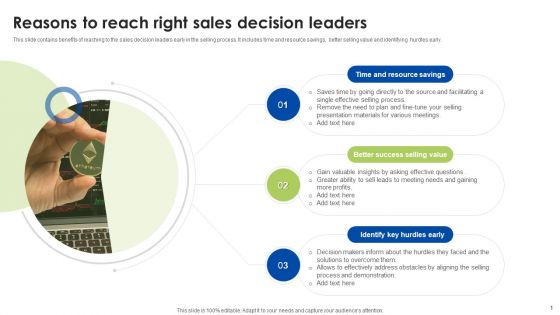 Reasons To Reach Right Sales Decision Leaders Ppt Ideas Visual Aids PDF Reasons To Reach Right Sales Decision Leaders Ppt Ideas Visual Aids PDF