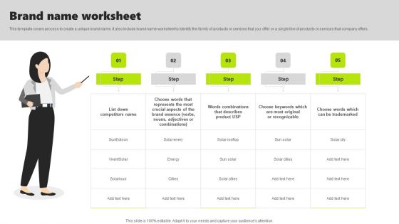 Rebrand Kick Off Plan Brand Name Worksheet Professional PDF