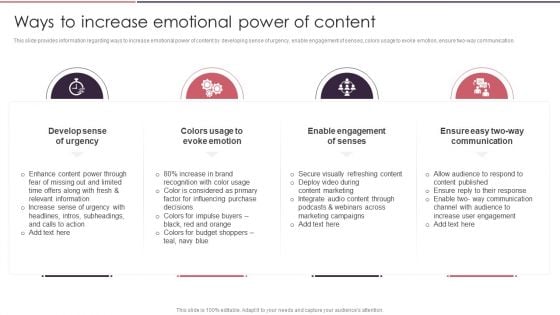 Rebranding Brand Fresh Face Development Ways To Increase Emotional Power Of Content Guidelines PDF