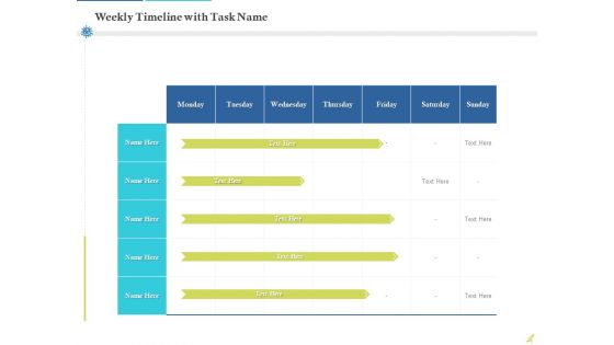 Rebuilding Travel Industry After COVID 19 Weekly Timeline With Task Name Information PDF