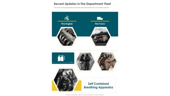 Recent Updates In Fire Department Fleet One Pager Documents