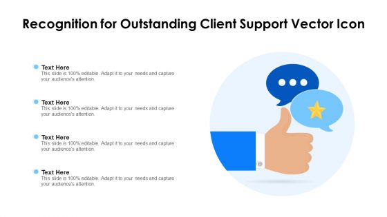 Recognition For Outstanding Client Support Vector Icon Sample PDF