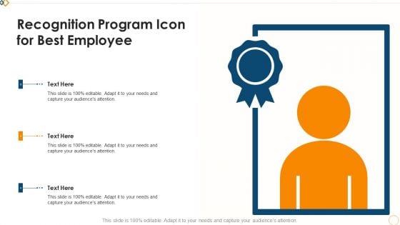 Recognition Program Icon For Best Employee Elements PDF