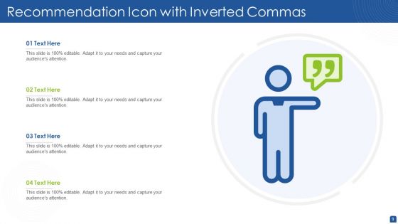 Recommendation Icon Ppt PowerPoint Presentation Complete Deck With Slides