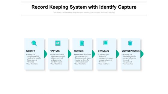 record keeping system with identify capture ppt powerpoint presentation icon templates