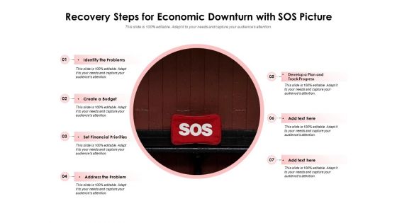 Recovery Steps For Economic Downturn With Sos Picture Ppt PowerPoint Presentation Infographic Template Designs Download PDF