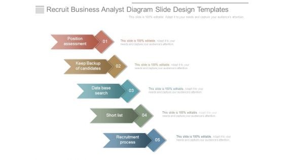 Recruit Business Analyst Diagram Slide Design Templates