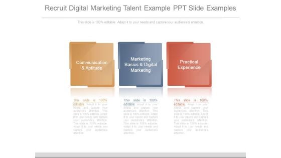 Recruit Digital Marketing Talent Example Ppt Slide Examples