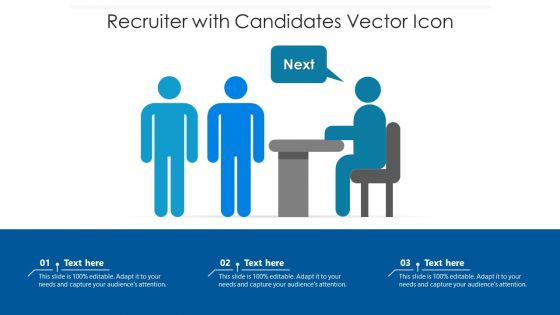 Recruiter With Candidates Vector Icon Ppt Styles Graphic Images PDF