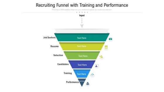 Recruiting Funnel With Training And Performance Ppt PowerPoint Presentation File Objects PDF