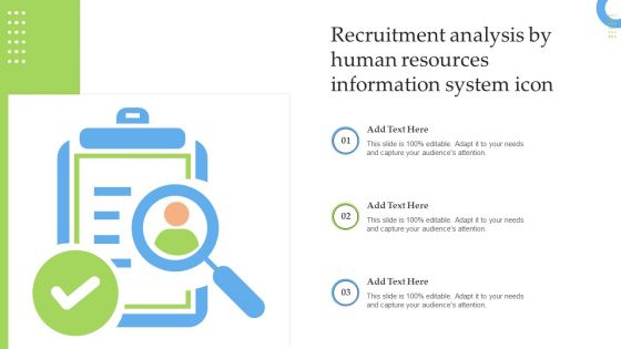 Recruitment Analysis By Human Resources Information System Icon Topics PDF