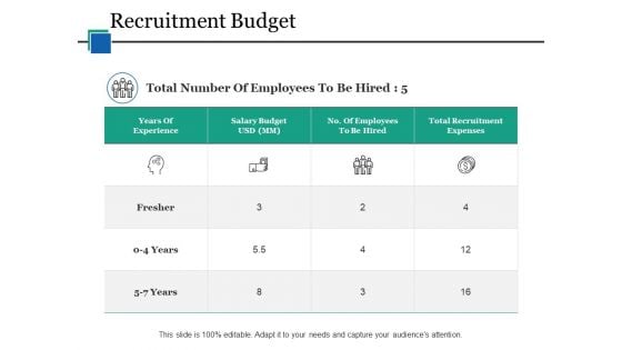 Recruitment Budget Ppt PowerPoint Presentation Professional Outfit