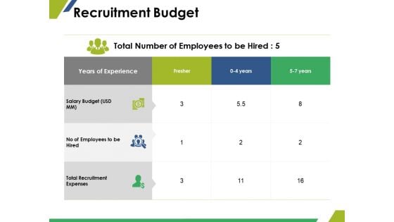 Recruitment Budget Ppt PowerPoint Presentation Show Graphic Tips