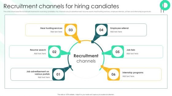 Recruitment Channels For Hiring Candiates Demonstration PDF Recruitment Channels For Hiring Candiates Demonstration PDF
