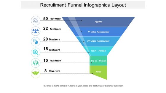 Recruitment Funnel Infographics Layout Ppt PowerPoint Presentation Summary Background Image PDF