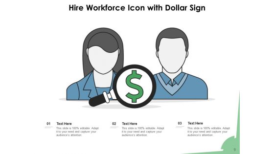 Recruitment Icon Employee Dollar Sign Ppt PowerPoint Presentation Complete Deck