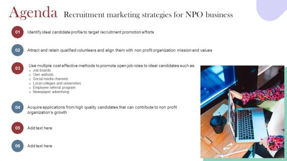 Recruitment Marketing Strategies For NPO Business Ppt PowerPoint Presentation Complete Deck With Slides
