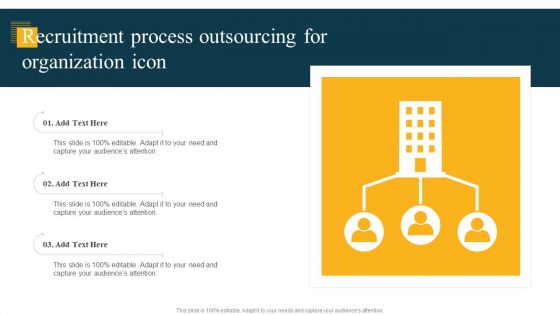 Recruitment Process Outsourcing For Organization Icon Infographics PDF