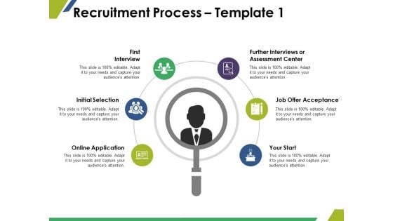 Recruitment Process Template 1 Ppt PowerPoint Presentation Gallery Professional