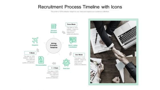 Recruitment Process Timeline With Icons Ppt PowerPoint Presentation Professional Example File PDF