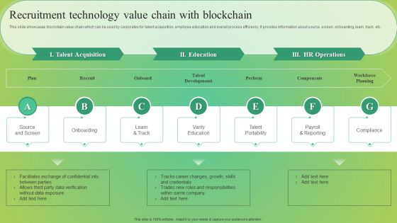 Recruitment Technology Value Chain With Blockchain Sample PDF Recruitment Technology Value Chain With Blockchain Sample PDF