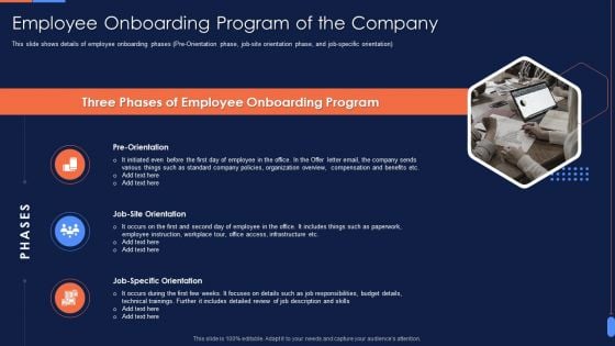 Recruitment Training To Optimize Employee Onboarding Program Of The Company Themes PDF