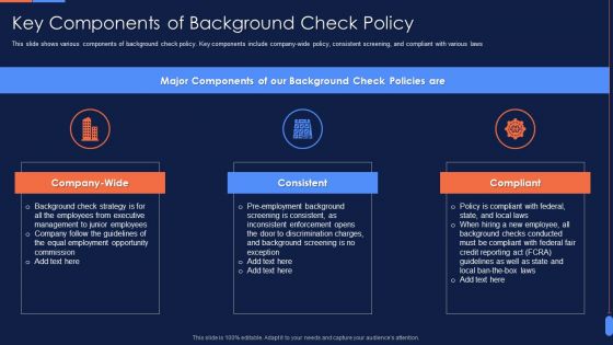 Recruitment Training To Optimize Key Components Of Background Check Policy Guidelines PDF