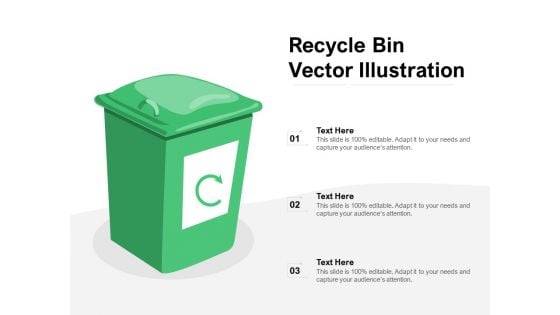 Recycle Bin Vector Illustration Ppt PowerPoint Presentation Pictures Smartart PDF