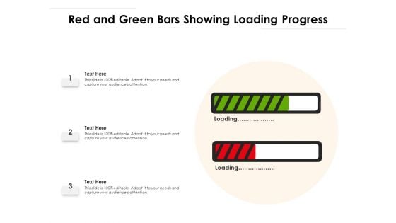 Red And Green Bars Showing Loading Progress Ppt PowerPoint Presentation Gallery Graphics Design PDF