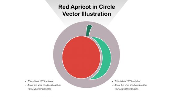 Red Apricot In Circle Vector Illustration Ppt PowerPoint Presentation File Designs Download PDF