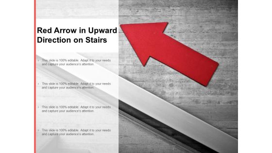 Red Arrow In Upward Direction On Stairs Ppt PowerPoint Presentation Gallery Layout