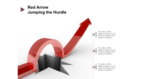 Red Arrow Jumping The Hurdle Ppt PowerPoint Presentation Infographic Template Layout