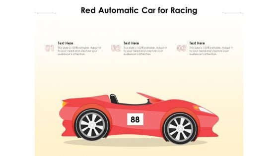Red Automatic Car For Racing Ppt PowerPoint Presentation Gallery Professional PDF