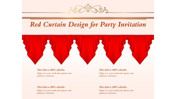 Red Curtain Design For Party Invitation Ppt PowerPoint Presentation Model Slides