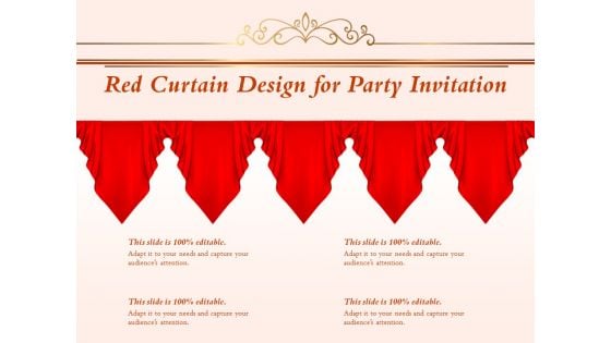 Red Curtain Design For Party Invitation Ppt PowerPoint Presentation Model Slides