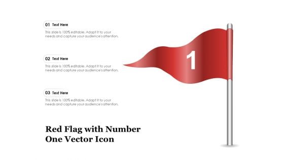 Red Flag With Number One Vector Icon Ppt PowerPoint Presentation Summary Graphics Download PDF