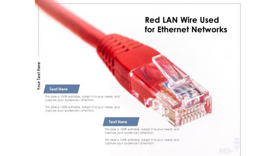 Red LAN Wire Used For Ethernet Networks Ppt PowerPoint Presentation Icon Deck PDF