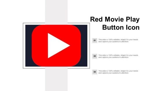 Red Movie Play Button Icon Ppt PowerPoint Presentation Show Slide Download